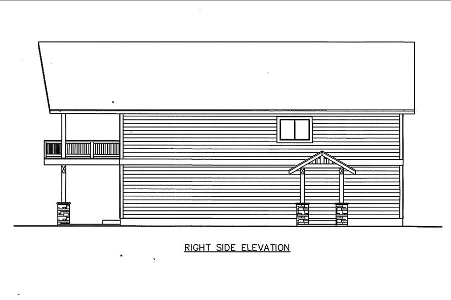 132-1599: Home Plan Right Elevation
