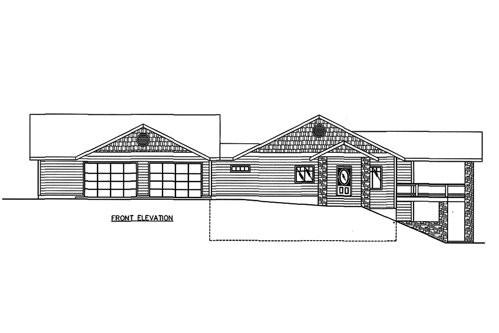 Home Plan Front Elevation of this 3-Bedroom,4200 Sq Ft Plan -132-1601