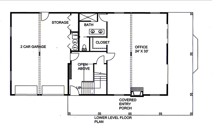 Floor Plan Basement of Contemporary Plan #132-1603