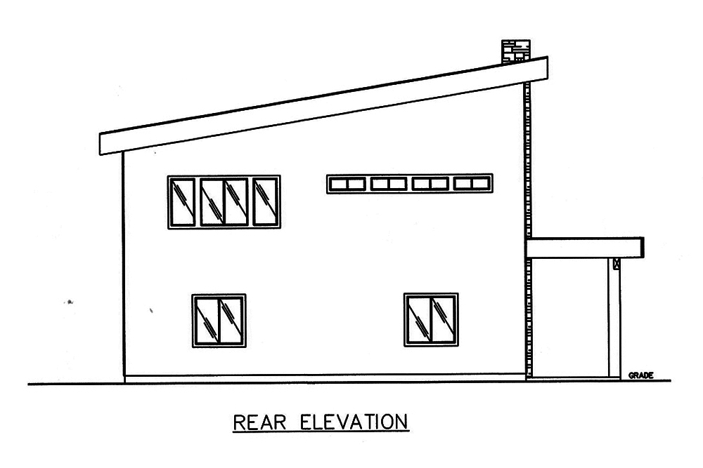 Home Plan Rear Elevation of this 2-Bedroom,3396 Sq Ft Plan -132-1603