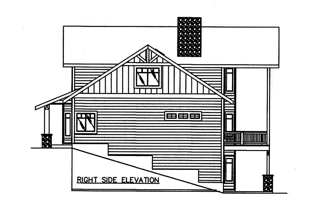 Home Plan Right Elevation of this 5-Bedroom,4603 Sq Ft Plan -132-1604