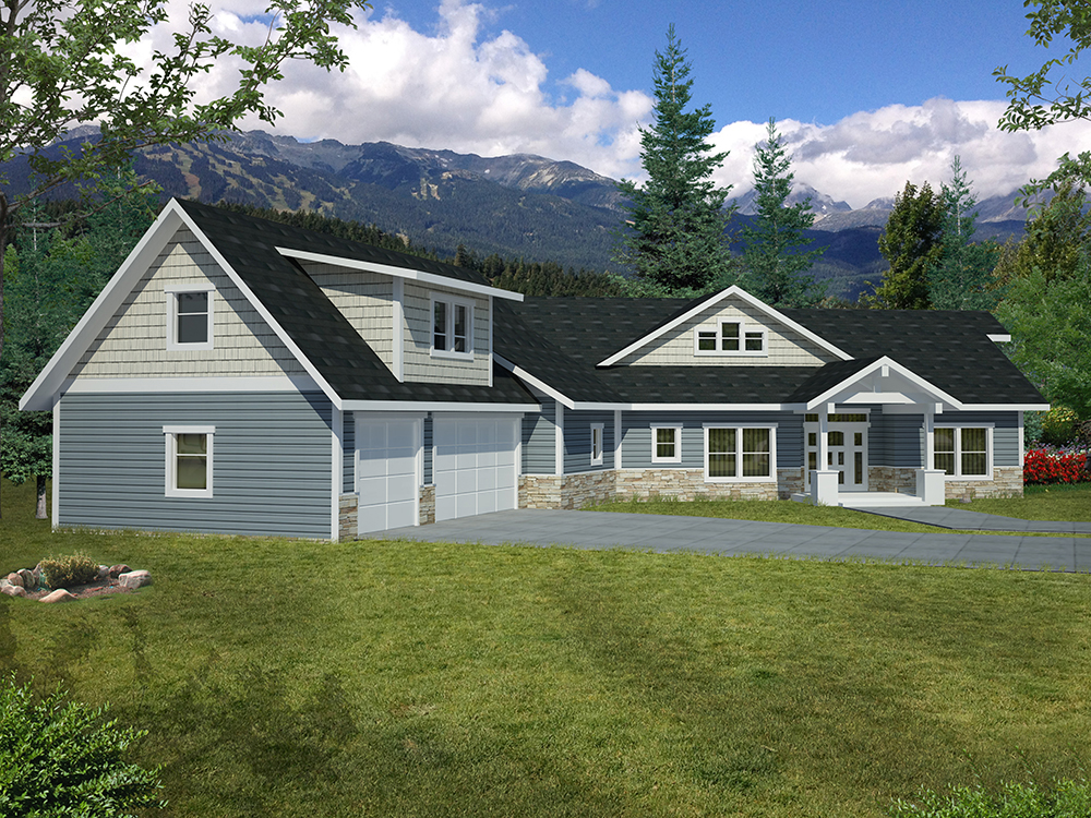 Front View of this 3-Bedroom, 3658 Sq Ft Plan - 132-1607