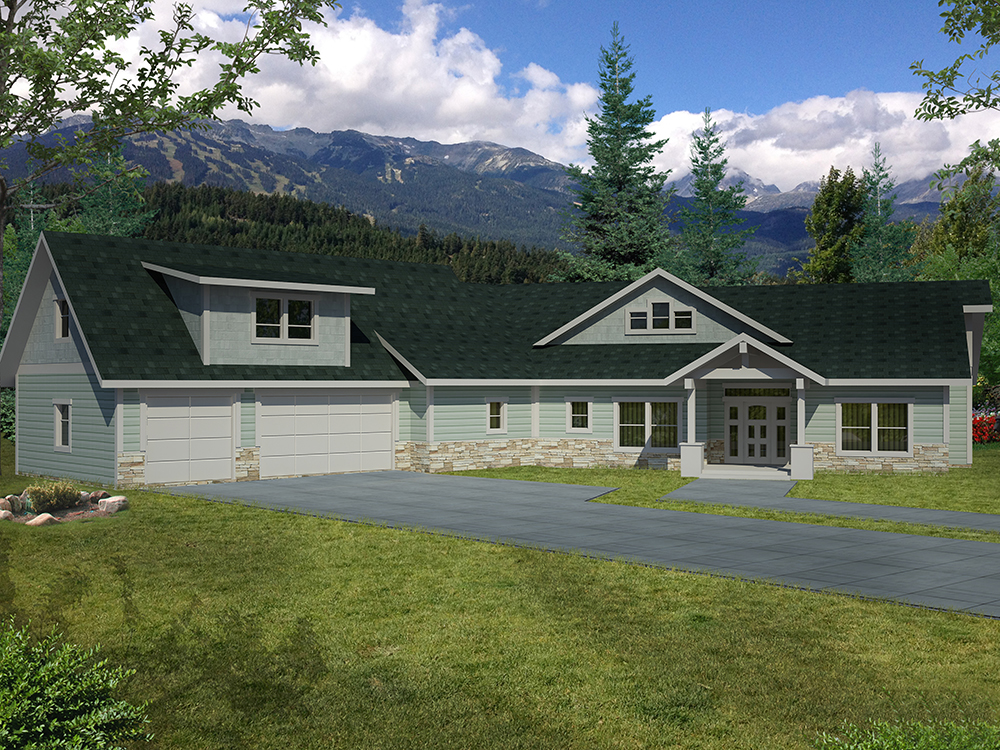 Front View of this 3-Bedroom, 3658 Sq Ft Plan - 132-1607