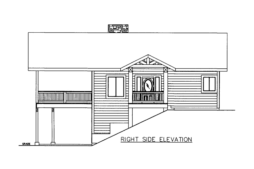 Home Plan Right Elevation of this 3-Bedroom,2880 Sq Ft Plan -132-1609