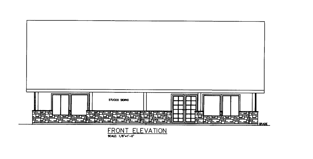 Home Plan Front Elevation of this 2-Bedroom,2616 Sq Ft Plan -132-1611