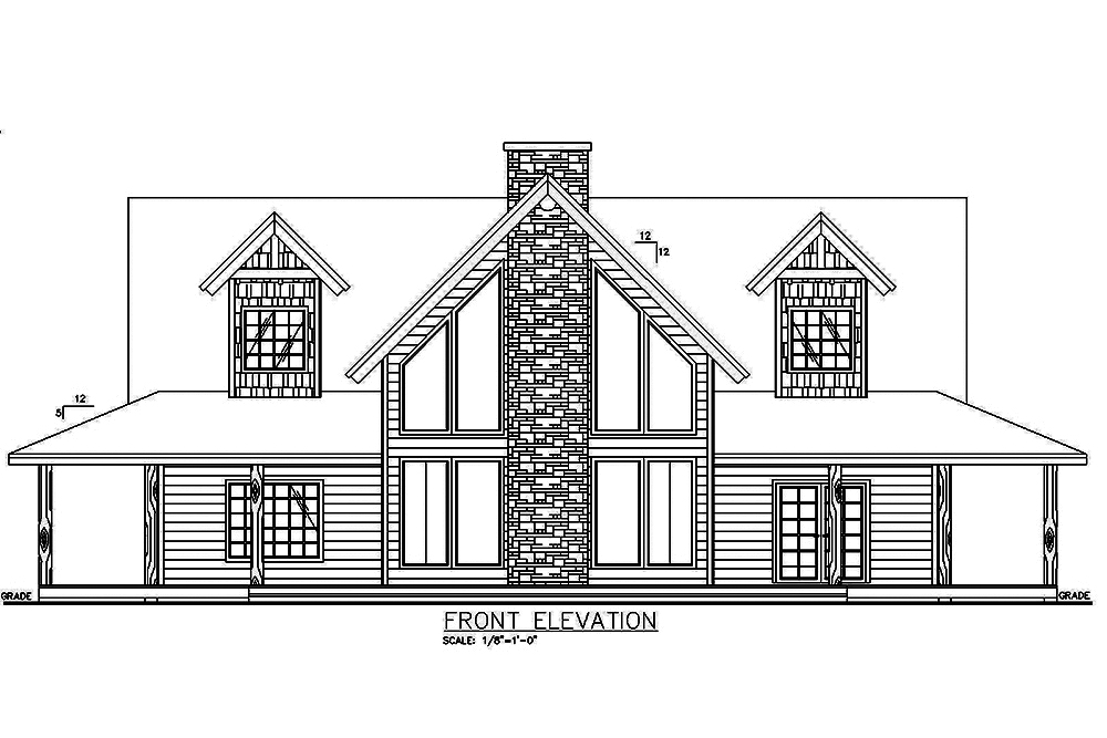 Home Plan Front Elevation of this 3-Bedroom,2625 Sq Ft Plan -132-1615