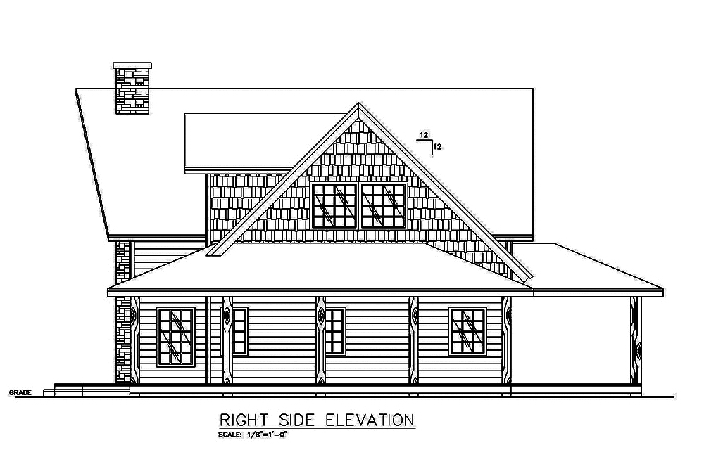 Home Plan Right Elevation of this 3-Bedroom,2625 Sq Ft Plan -132-1615
