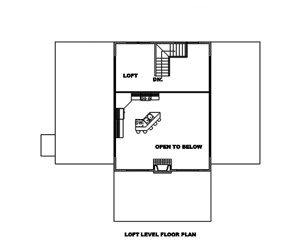 Floor Plan Second Story of Country Plan #132-1616