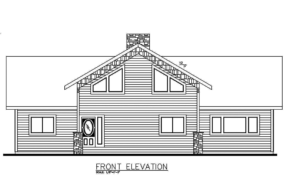 Home Plan Front Elevation of this 3-Bedroom,2324 Sq Ft Plan -132-1616