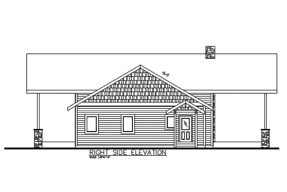 Home Plan Right Elevation of this 3-Bedroom,2324 Sq Ft Plan -132-1616