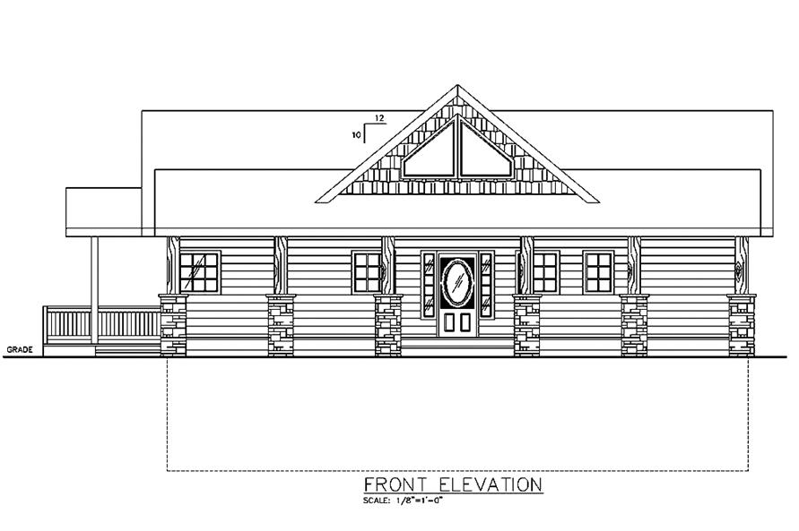 132-1617: Home Plan Front Elevation
