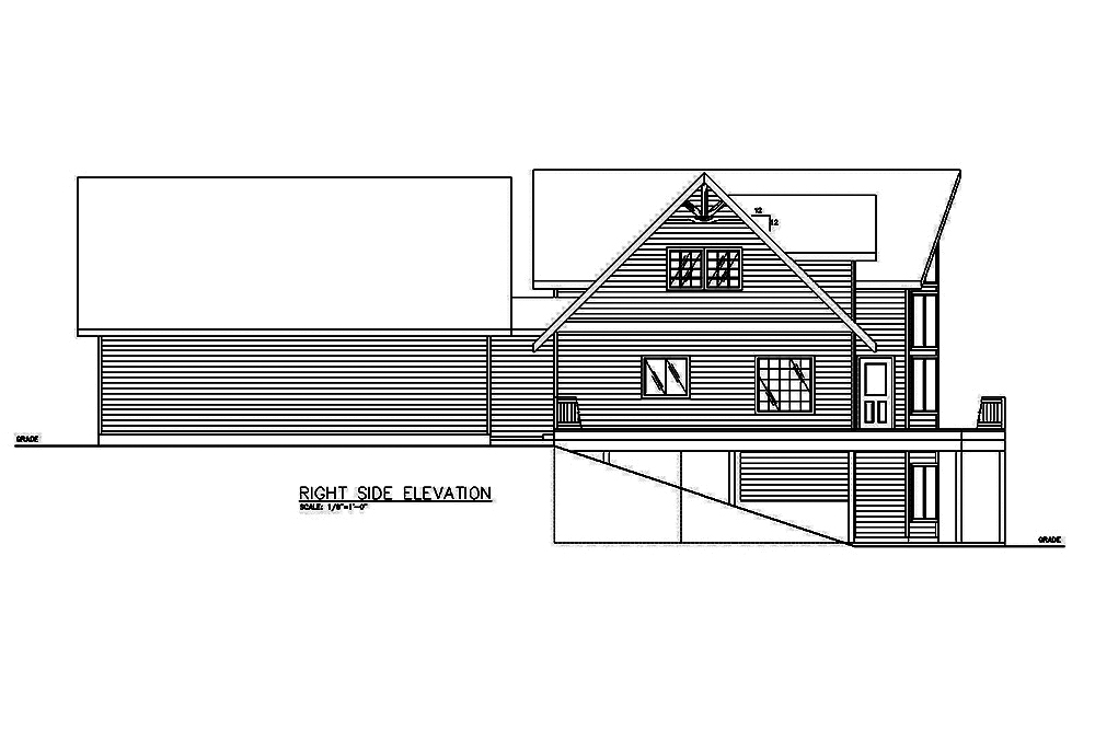 Home Plan Right Elevation of this 3-Bedroom,4240 Sq Ft Plan -132-1618