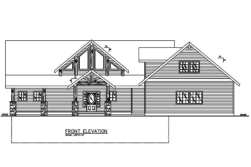 Home Plan Front Elevation of this 3-Bedroom,4240 Sq Ft Plan -132-1618