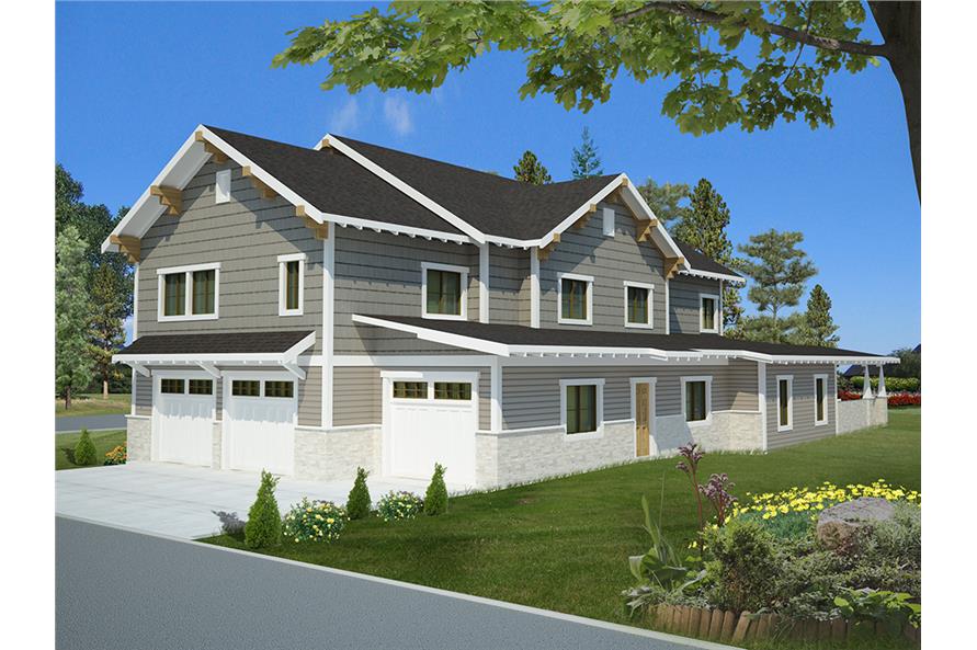 Right Side View of this 6-Bedroom, 5828 Sq Ft Plan - 132-1621