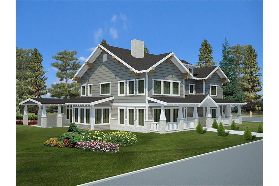 Left Side View of this 6-Bedroom, 5828 Sq Ft Plan - 132-1621