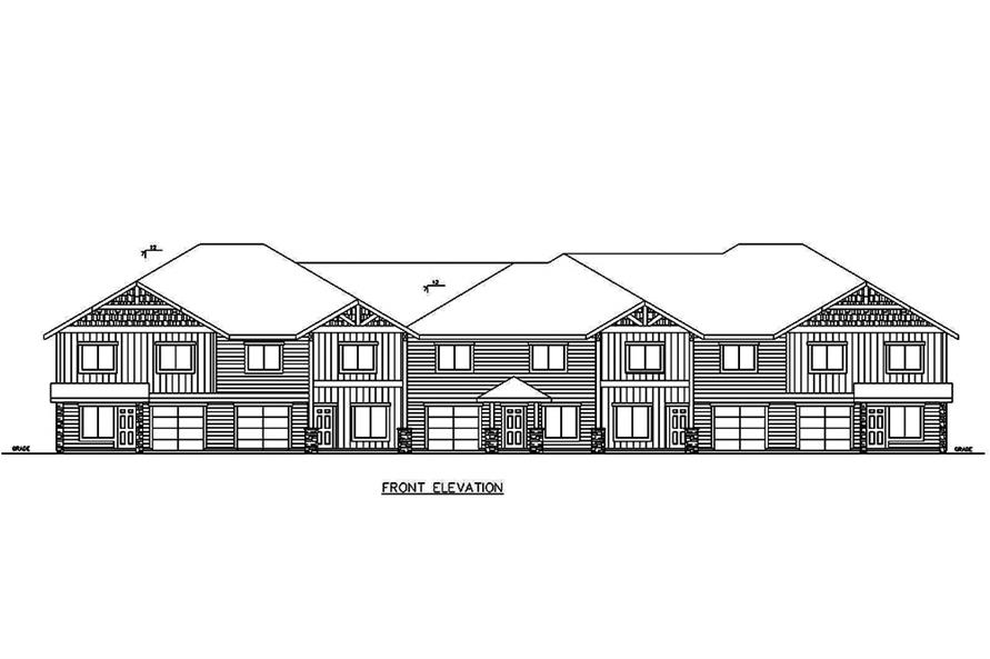 132-1626: Home Plan Front Elevation