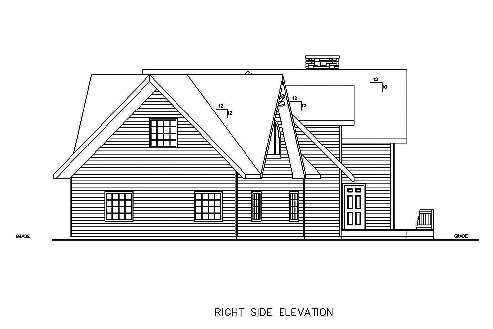 Home Plan Right Elevation of this 3-Bedroom,2750 Sq Ft Plan -132-1628