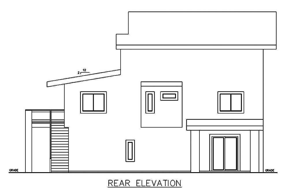 Home Plan Rear Elevation of this 3-Bedroom,3142 Sq Ft Plan -132-1629