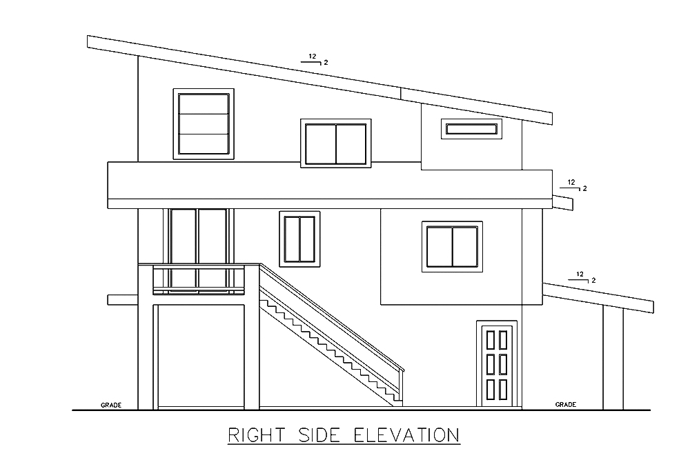 Home Plan Right Elevation of this 3-Bedroom,3142 Sq Ft Plan -132-1629