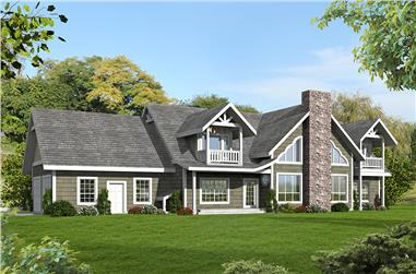 6-Bedroom, 5039 Sq Ft Transitional House Plan - 132-1631 - Front Exterior