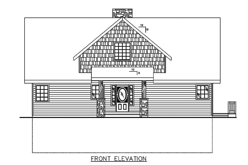Home Plan Front Elevation of this 5-Bedroom,3129 Sq Ft Plan -132-1638