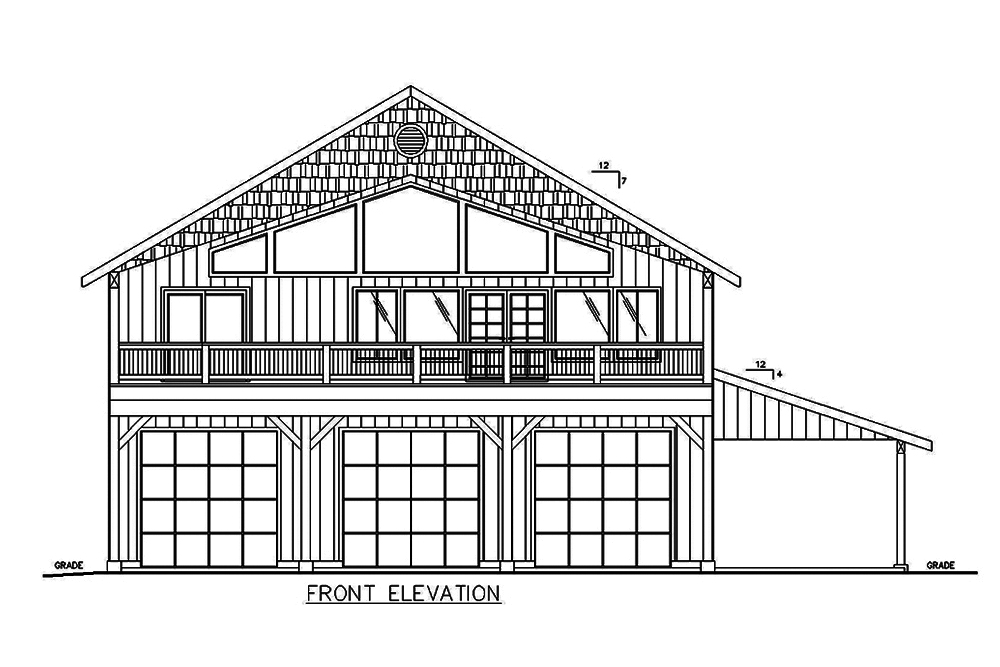 Home Plan Front Elevation of this 3-Bedroom,2758 Sq Ft Plan -132-1640