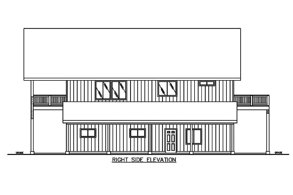 Home Plan Right Elevation of this 3-Bedroom,2758 Sq Ft Plan -132-1640