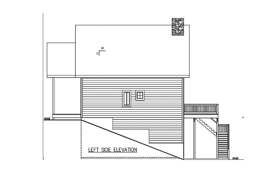 Home Plan Left Elevation of this 3-Bedroom,2585 Sq Ft Plan -132-1641