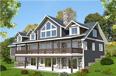 3-Bedroom, 4036 Sq Ft Southern Home Plan - 132-1643 - Main Exterior