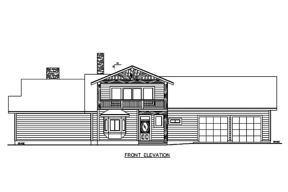 Home Plan Front Elevation of this 1-Bedroom,1784 Sq Ft Plan -132-1646