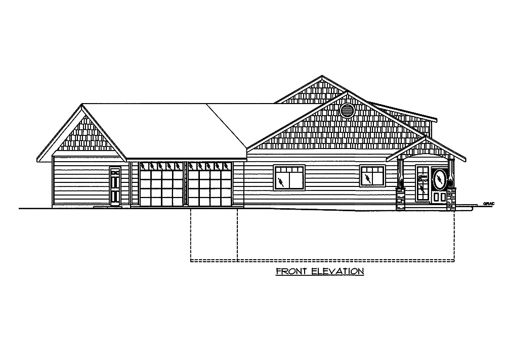 Home Plan Front Elevation of this 4-Bedroom,4148 Sq Ft Plan -132-1650