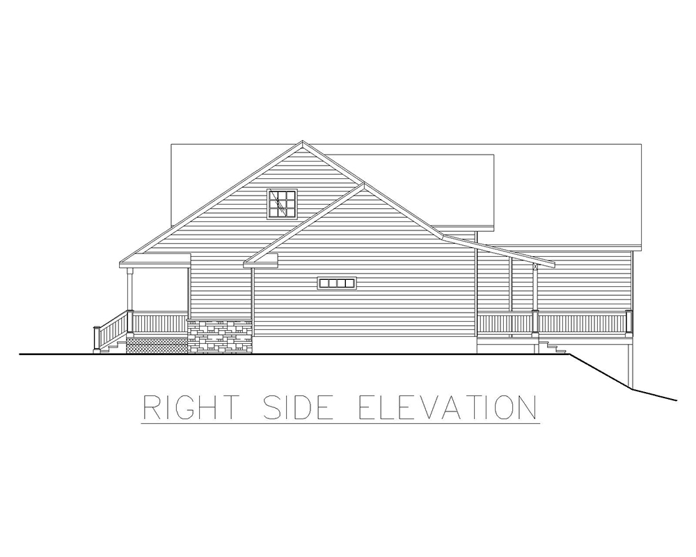 Home Plan Right Elevation of this 6-Bedroom,2022 Sq Ft Plan -132-1653
