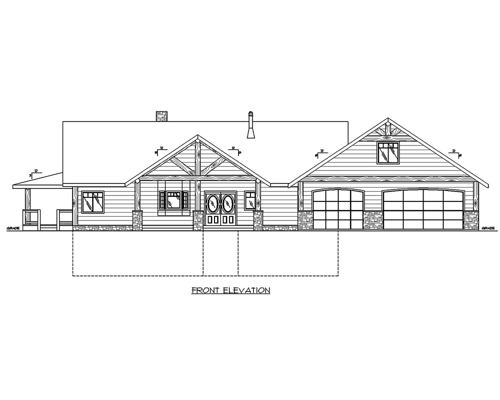 Home Plan Front Elevation of this 3-Bedroom,3871 Sq Ft Plan -132-1655