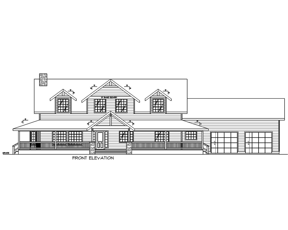 Home Plan Front Elevation of this 3-Bedroom,3727 Sq Ft Plan -132-1658