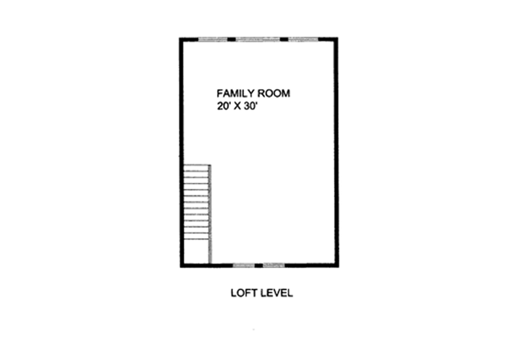 Floor Plan Second Story of Cottage Plan #132-1660