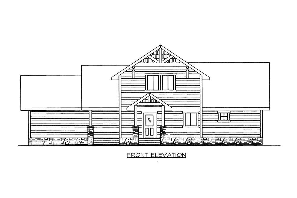Home Plan Front Elevation of this 2-Bedroom,2302 Sq Ft Plan -132-1660