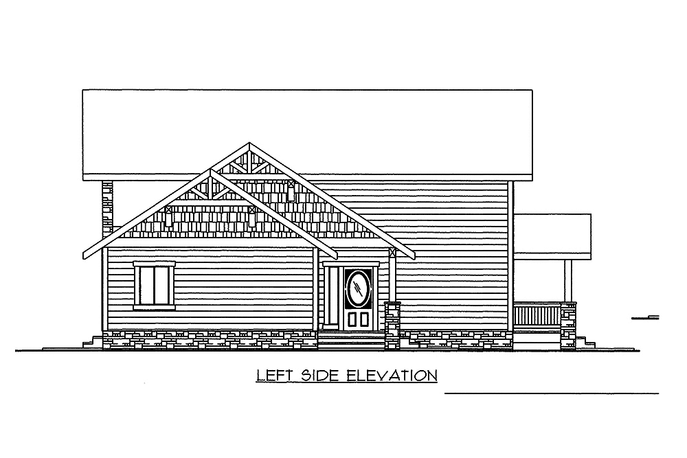 Home Plan Left Elevation of this 2-Bedroom,2302 Sq Ft Plan -132-1660