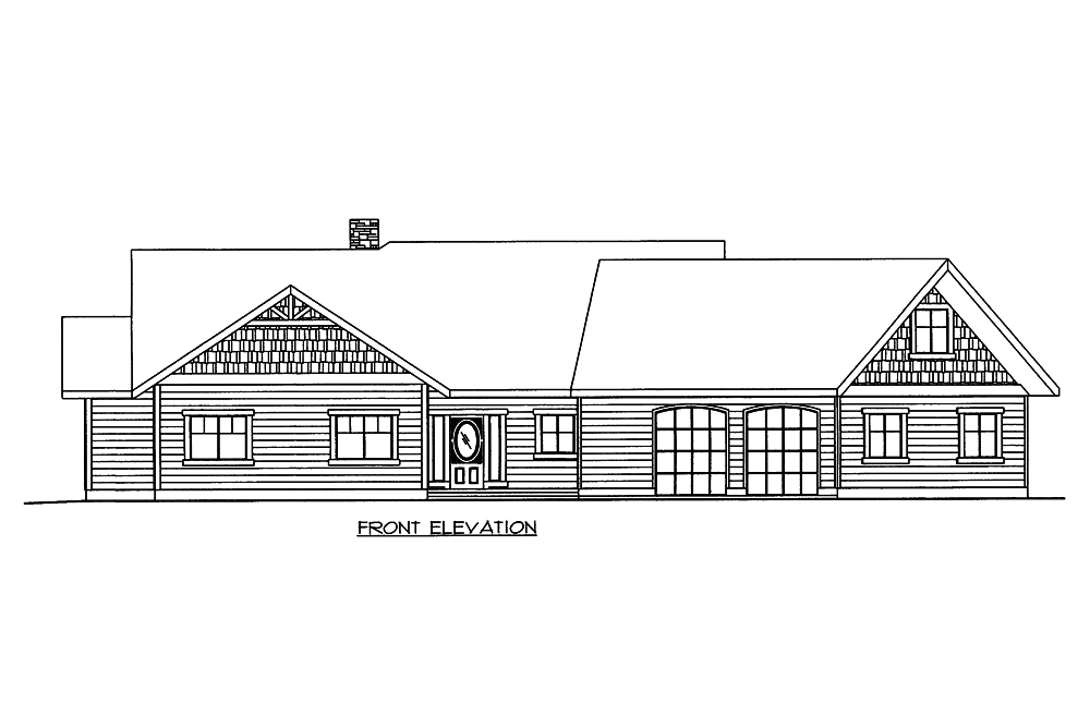 Home Plan Front Elevation of this 3-Bedroom,2267 Sq Ft Plan -132-1665
