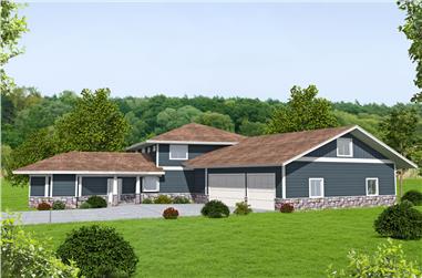 4-Bedroom, 4240 Sq Ft Cottage Home Plan - 132-1671 - Main Exterior