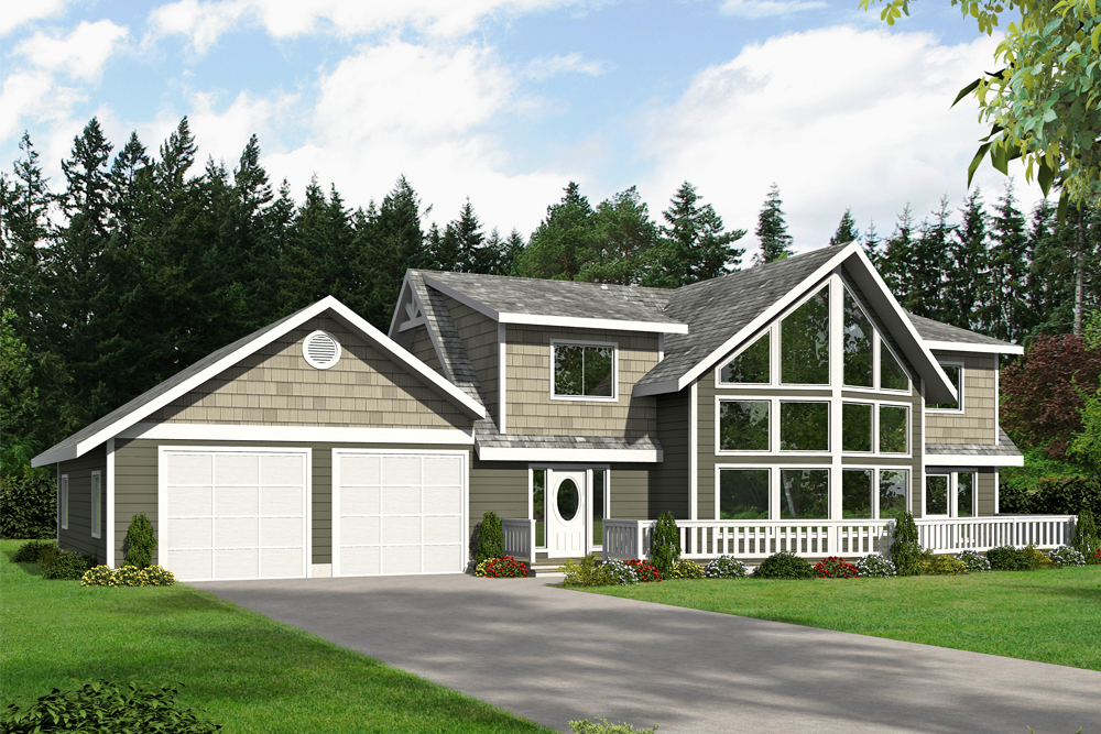 Front Elevation of this Craftsman House (#132-1685) at The Plan Collection.