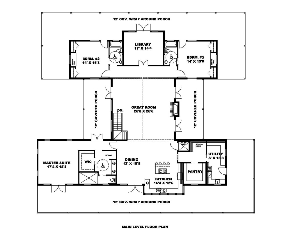 Floor Plan First Story of Contemporary Plan #132-1691