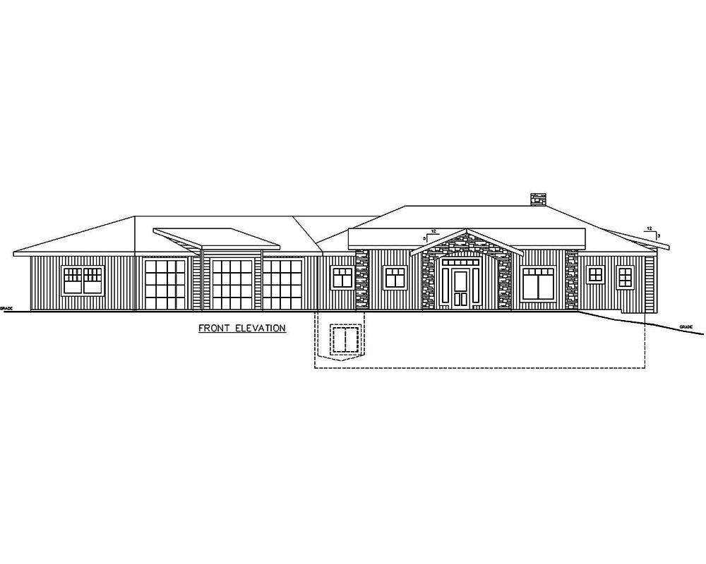Home Plan Front Elevation of this 3-Bedroom,3702 Sq Ft Plan -132-1692