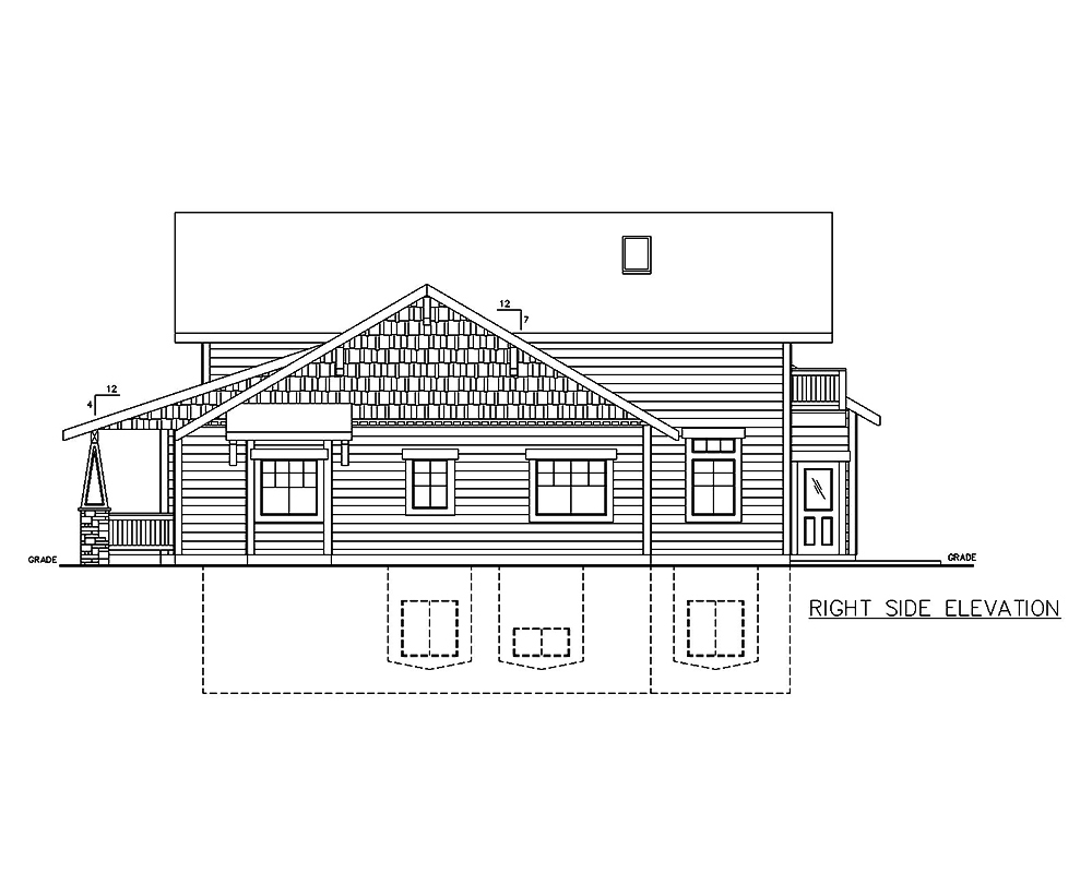 Home Plan Right Elevation of this 2-Bedroom,4013 Sq Ft Plan -132-1693