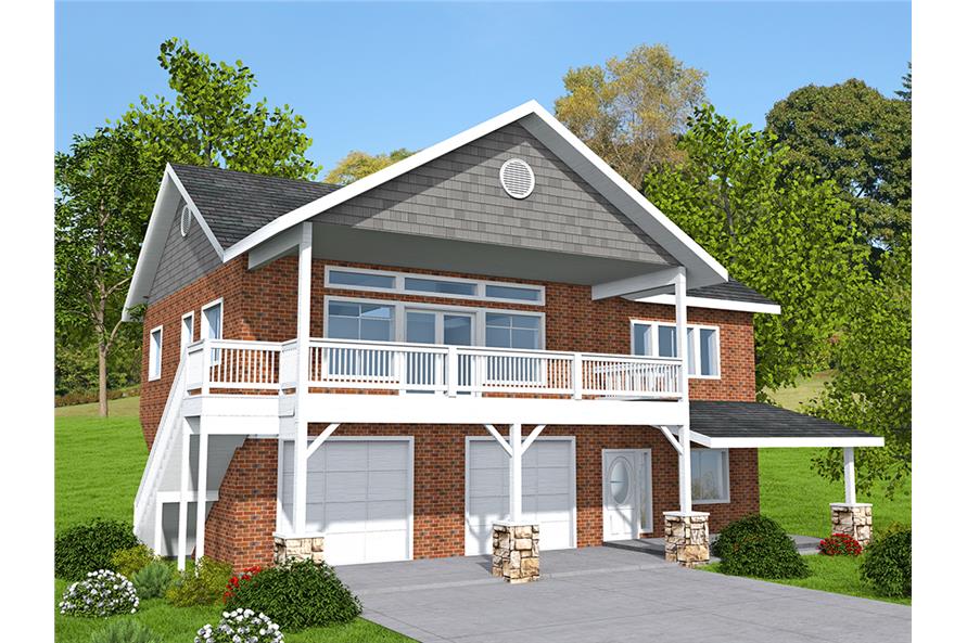 3-Bedroom, 1694 Sq Ft Country Home Plan - 132-1705 - Main Exterior