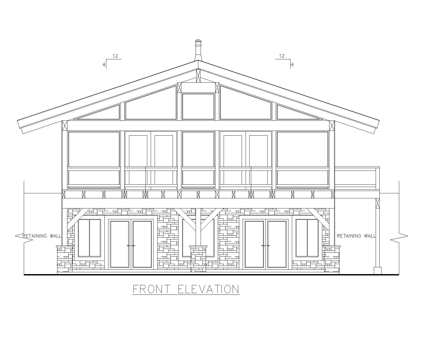 Home Plan Front Elevation of this 3-Bedroom,3391 Sq Ft Plan -132-1709