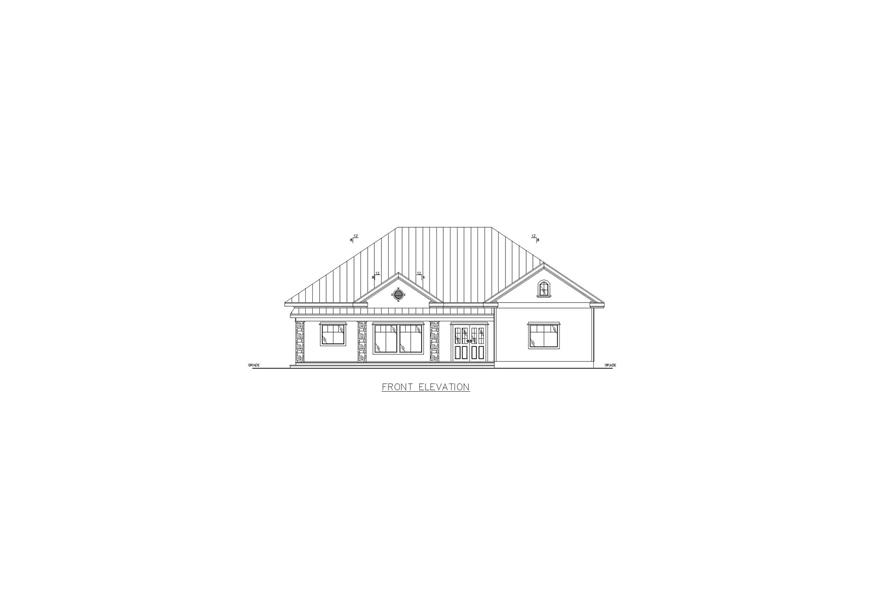 132-1712: Home Plan Front Elevation