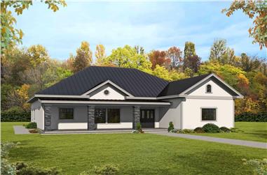 3-Bedroom, 2529 Sq Ft Contemporary House Plan - 132-1712 - Front Exterior
