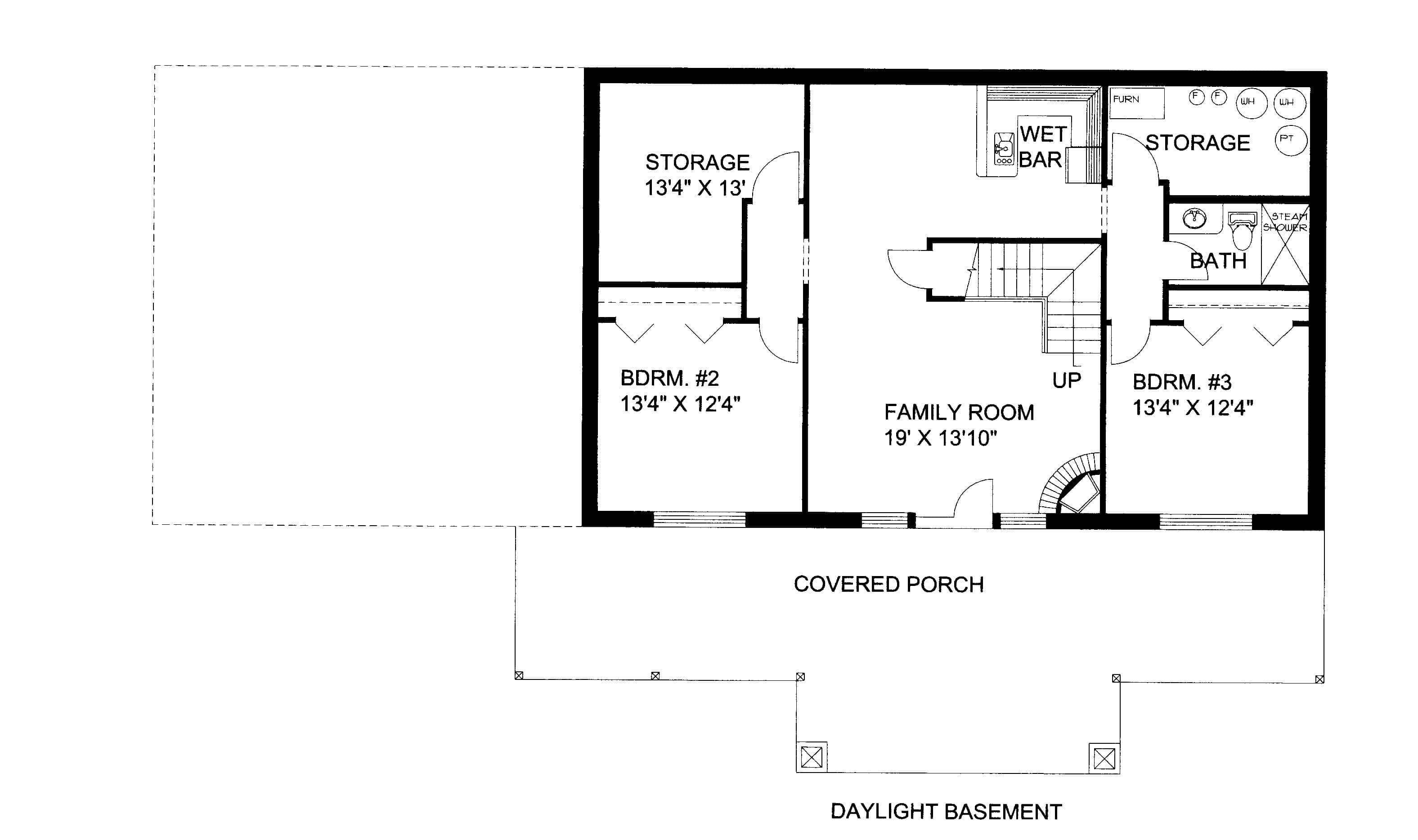 Basement of Small House Plans #132-1718