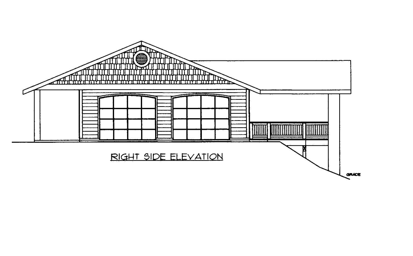 Home Plan Right Elevation of this 3-Bedroom,2880 Sq Ft Plan -132-1718