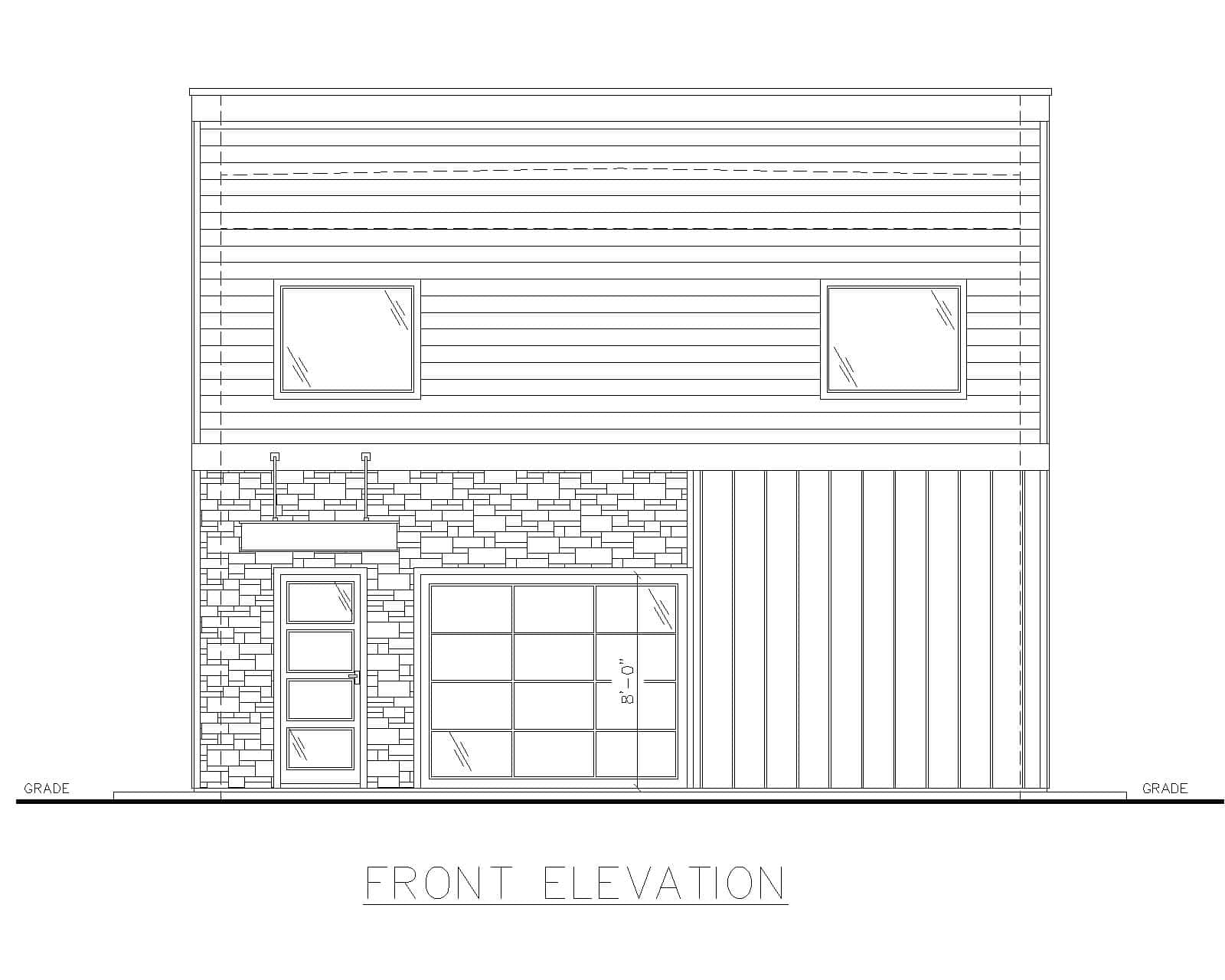 Home Plan Front Elevation of this 0-Bedroom,1024 Sq Ft Plan -132-1719